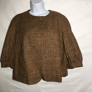 Poncho style Wool Blend Jacket